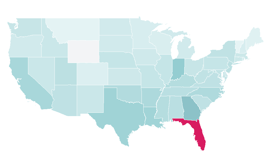 Affinity by region — Iguana, United States