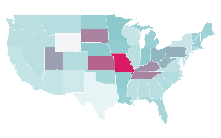 Affinity by region — iheartradio music awards, United States