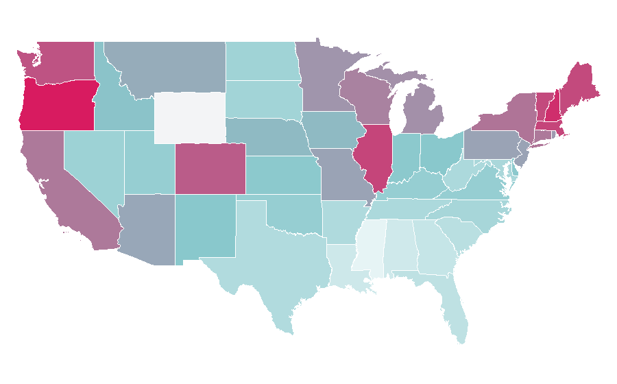 Affinity by region — Ike Barinholtz, United States