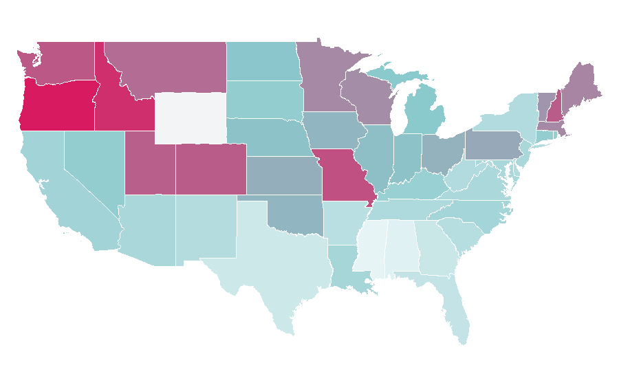 Affinity by region — Iliza Shlesinger, United States