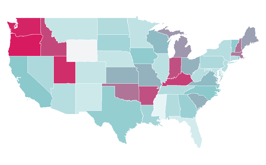 Affinität nach Region — Image editing, USA