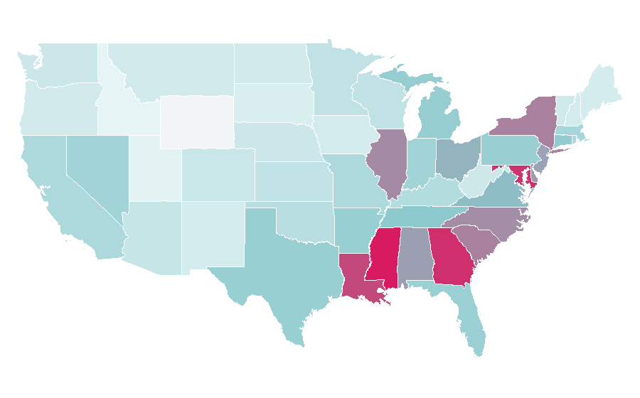 Affinity by region — Iman Shumpert, United States