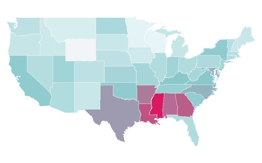 Affinity by region — IMessage, United States