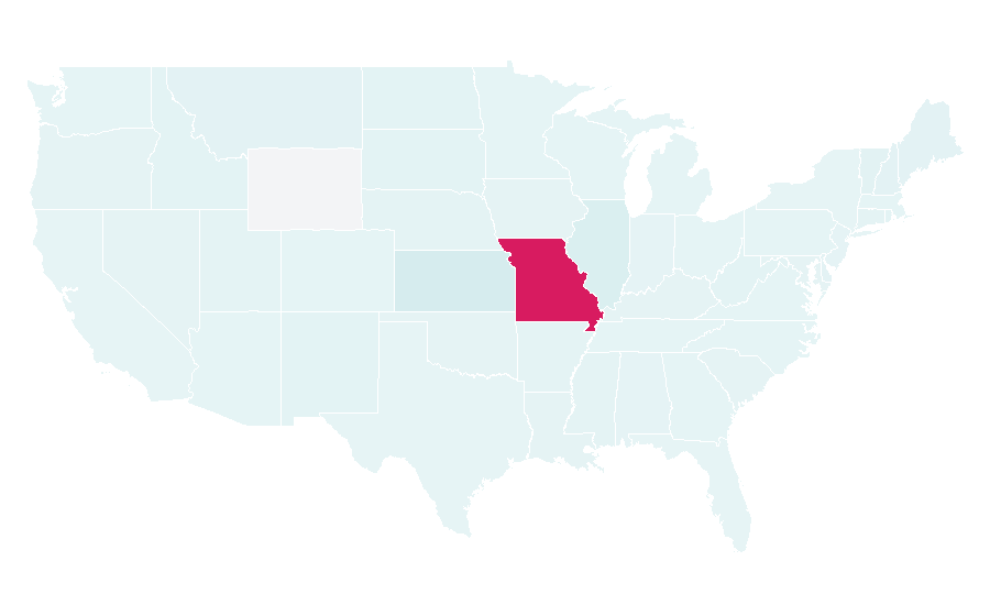 Affinity by region — Imo's Pizza, United States