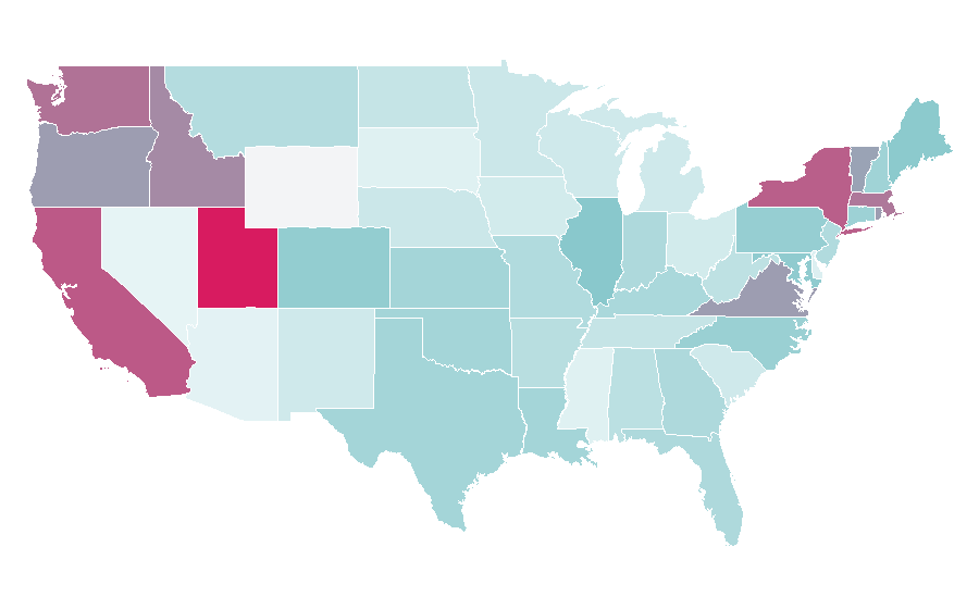 Affinity by region — Impressionism, United States