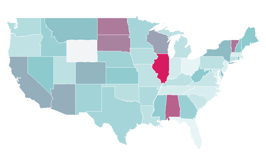 Affinity by region — Improvisational theatre, United States