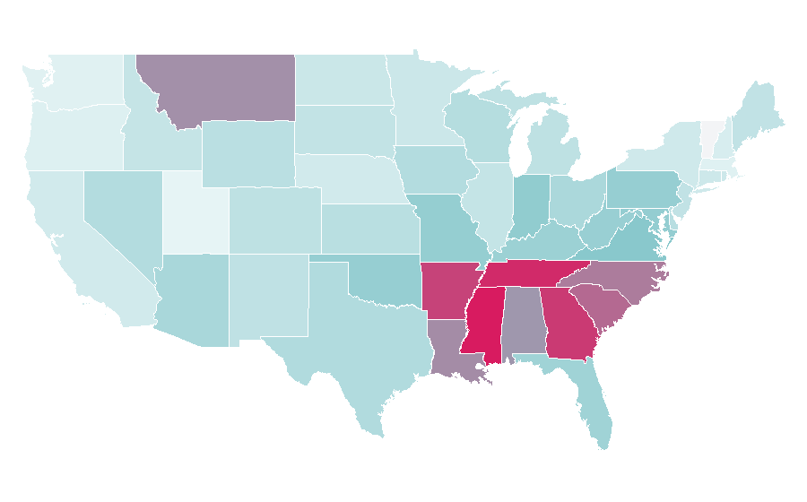 Affinity by region — In Touch Ministries, United States
