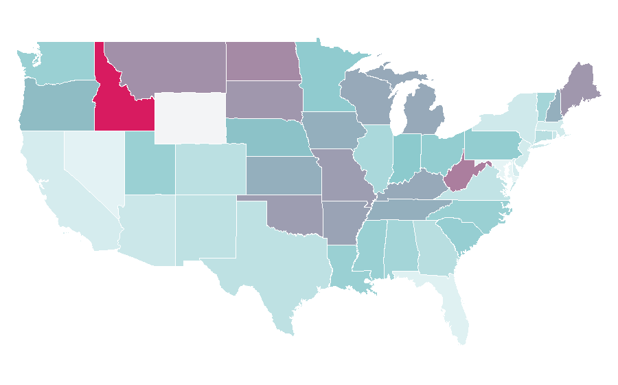 Affinity by region — Incandescent light bulb, United States