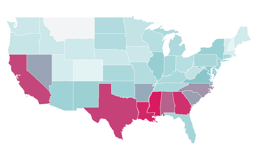 Affinity by region — Indecision, United States