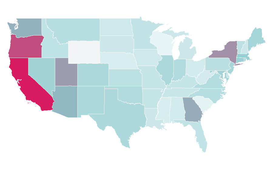 Affinity by region — Independent film, United States