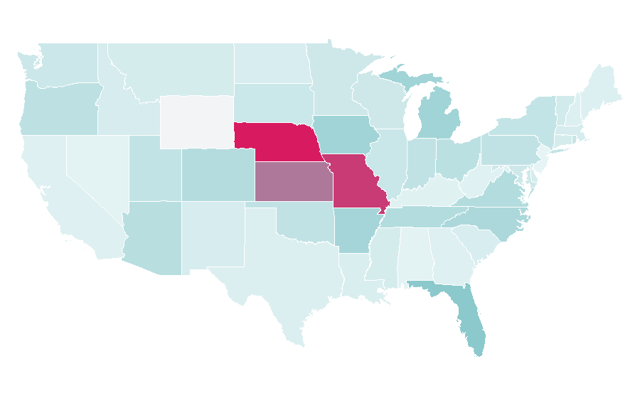 Affinity by region — Independent living, United States