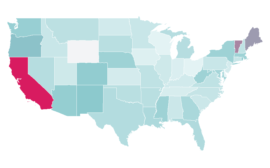 Affinität nach Region — Independent music, USA
