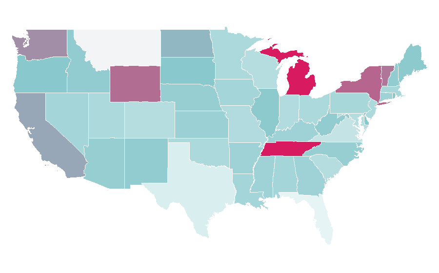 Affinity by region — Independent record label, United States