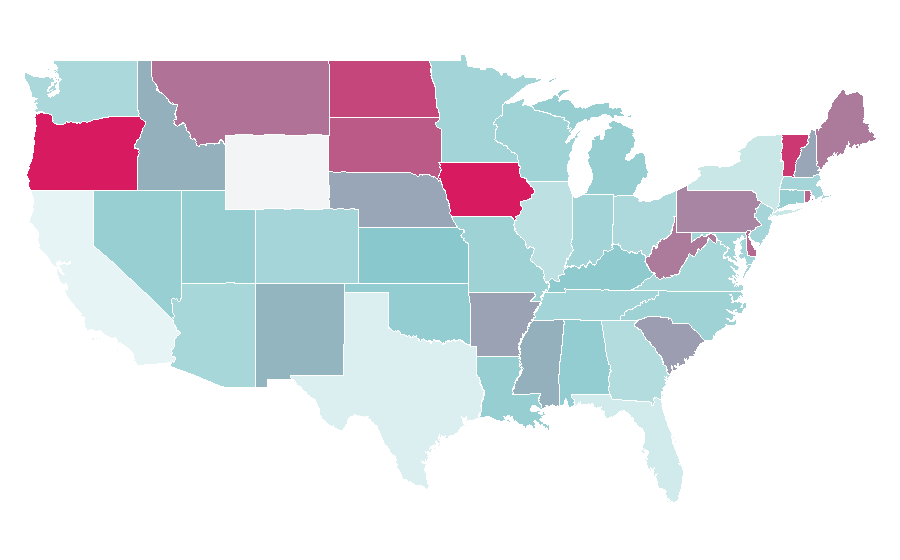 Affinity by region — Independent Wrestling, United States