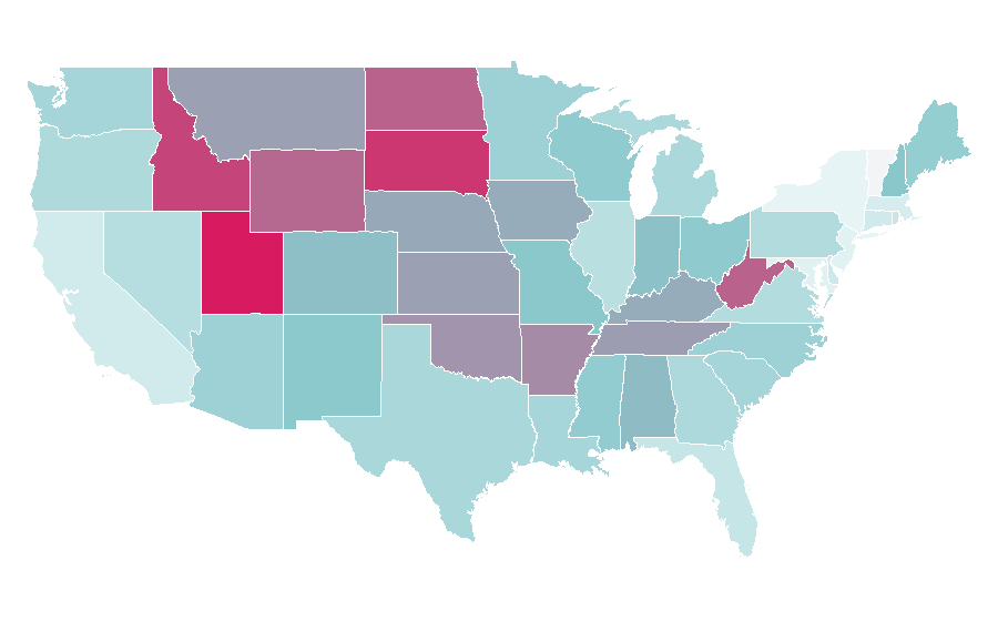 Affinity by region — Indian Scout (motorcycle), United States