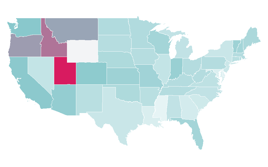 Affinity by region — Indiana Jones (franchise), United States