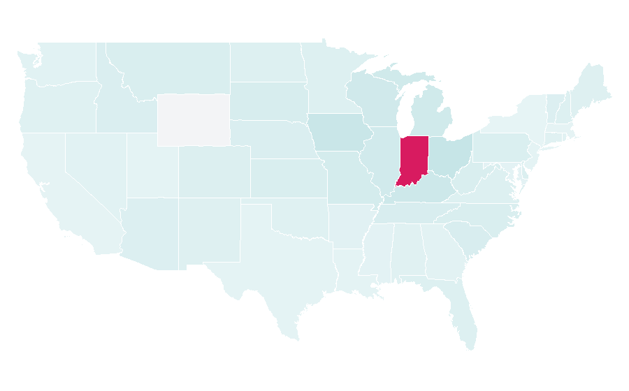 Affinity by region — Indianapolis 500, United States