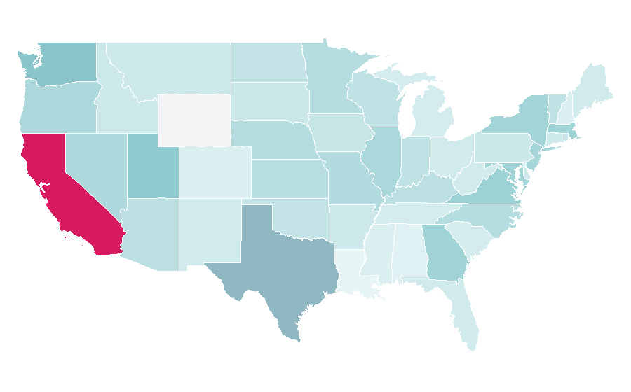 Afinidad por región — Indie pop, Estados Unidos