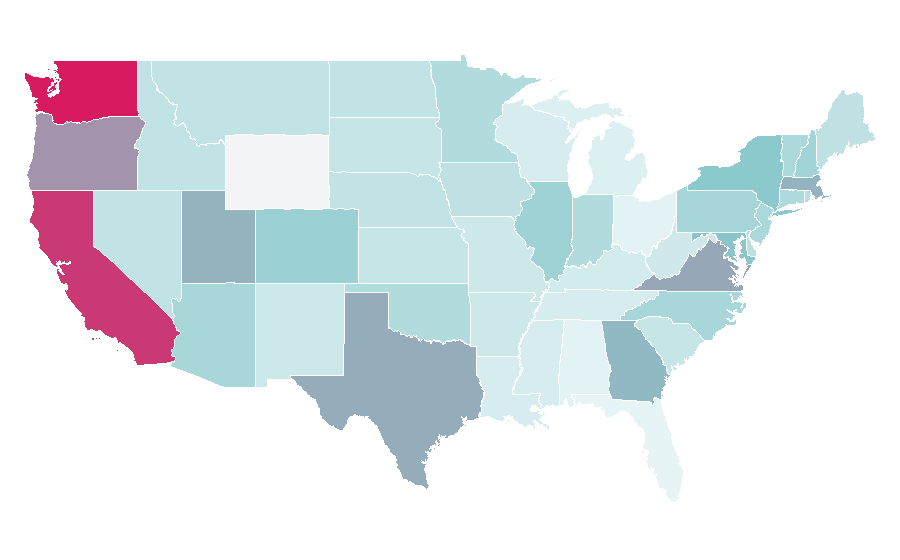 Affinity by region — Indonesian language, United States