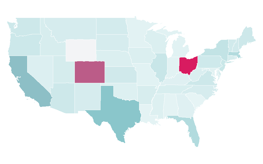 Affinity by region — Indoor cycling, United States