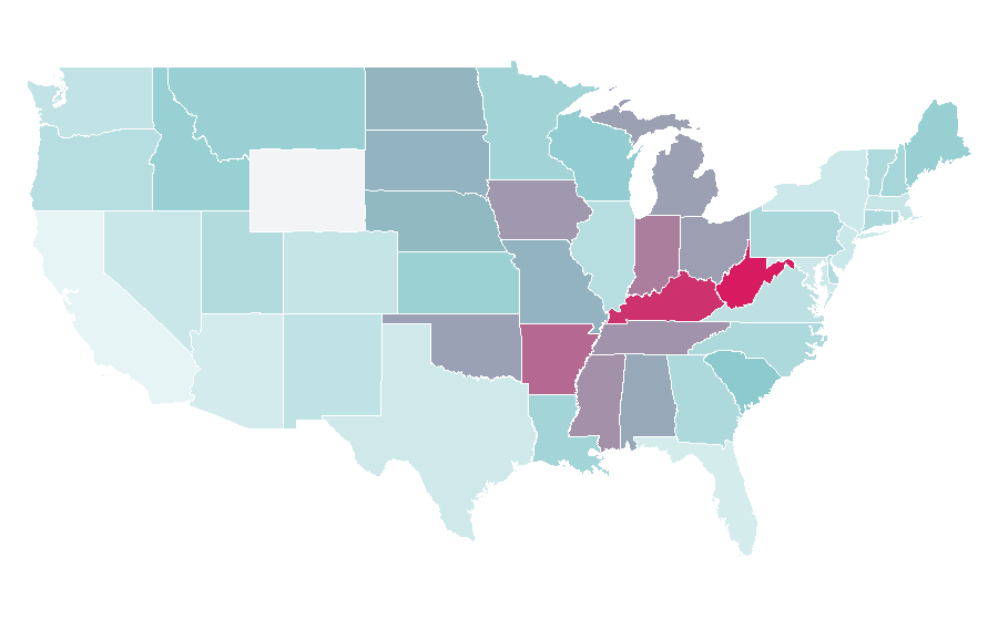 Affinity by region — Indoor tanning lotion, United States