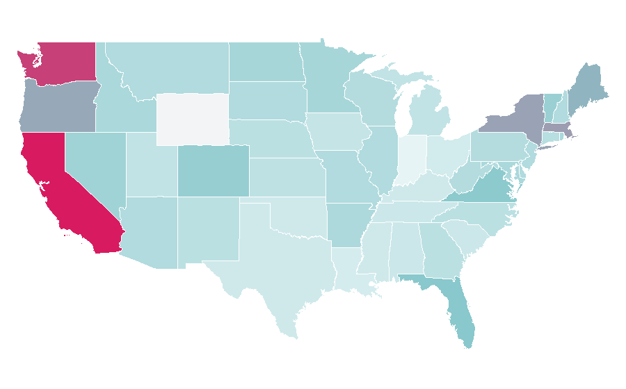 Affinity by region — Induction cooking, United States