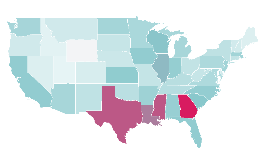 Affinity by region — Industrial engineering, United States