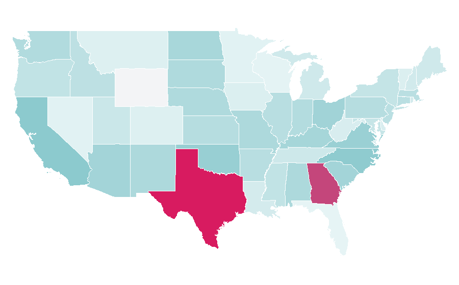Affinity by region — Inertia, United States