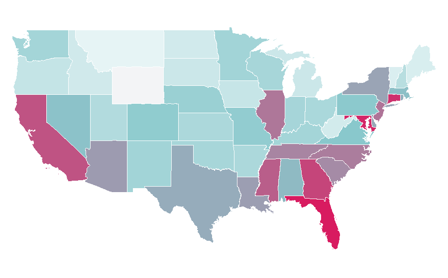 Affinity by region — Infiniti Q50, United States