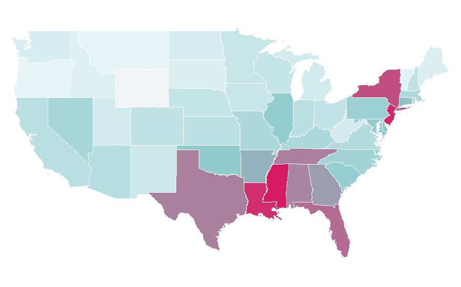 Affinity by region — Infiniti QX60, United States