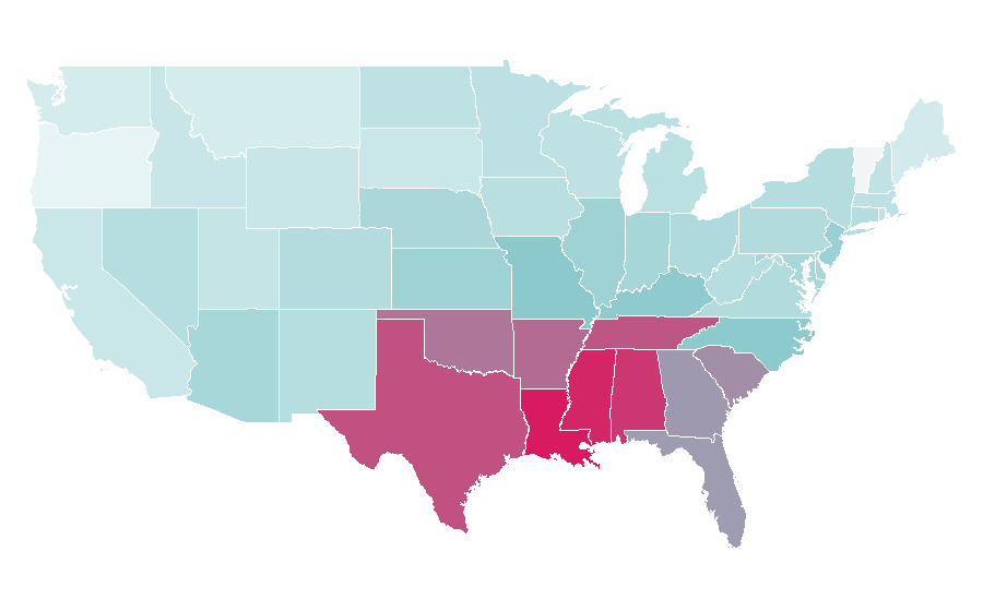 Affinity by region — Infiniti QX80, United States