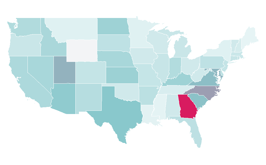 Affinity by region — Infographic, United States