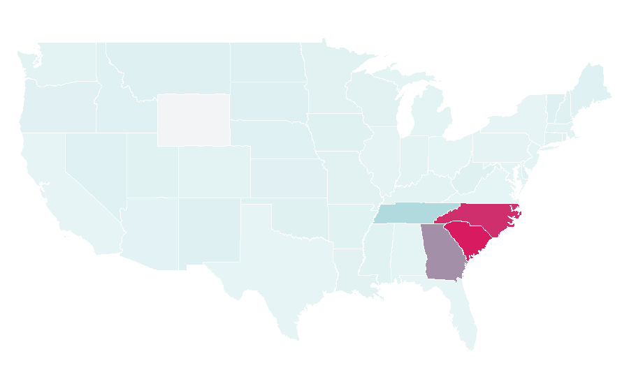 Affinity by region — Ingles Markets, United States