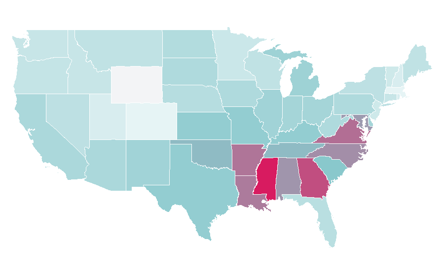 Affinity by region — Initiate, United States