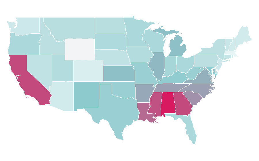 Affinity by region — Ink cartridge, United States