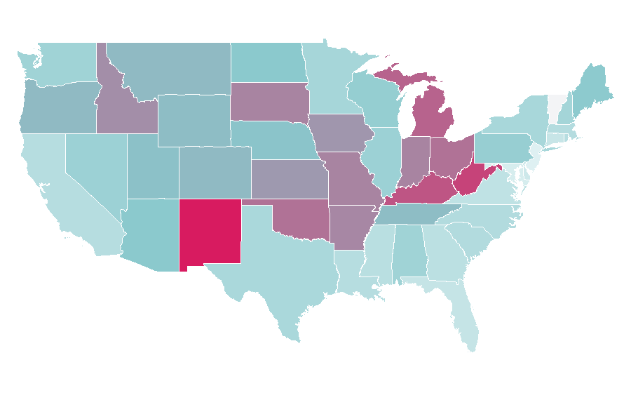 Affinity by region — Insane Clown Posse, United States