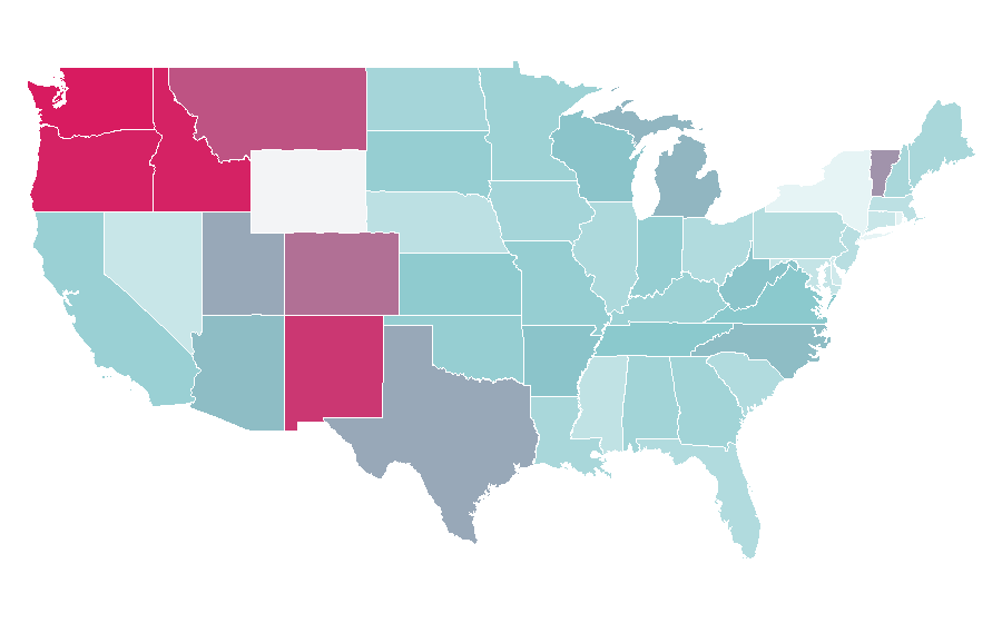 Affinity by region — Instant Pot, United States