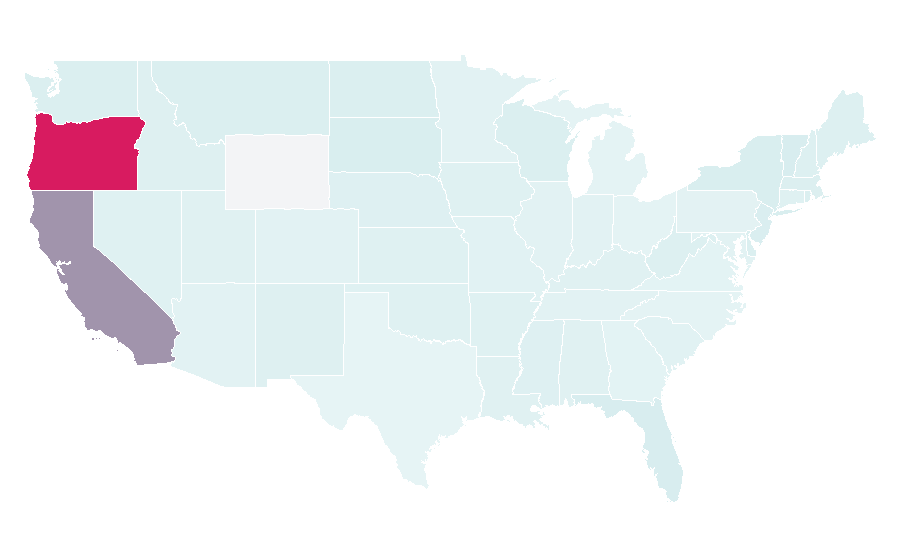 Afinidad por región — Institute of technology, Estados Unidos