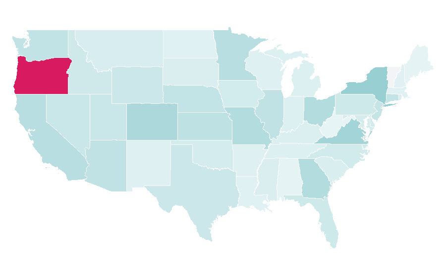 Affinity by region — Insurance broker, United States