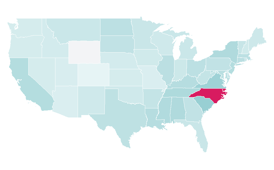 Affinity by region — Intensive care unit, United States