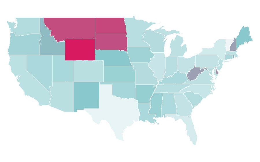 Affinity by region — International Church of the Foursquare Gospel, United States