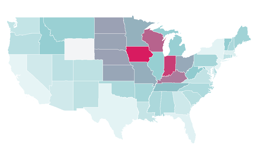 Affinity by region — International Harvester, United States