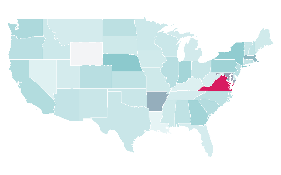 Affinity by region — Internet of Things, United States