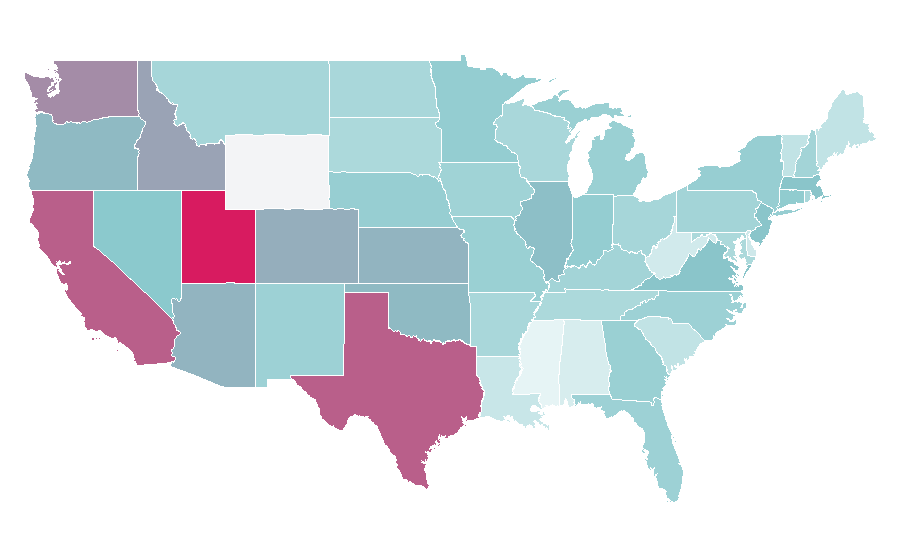 Affinity by region — Interstellar (film), United States