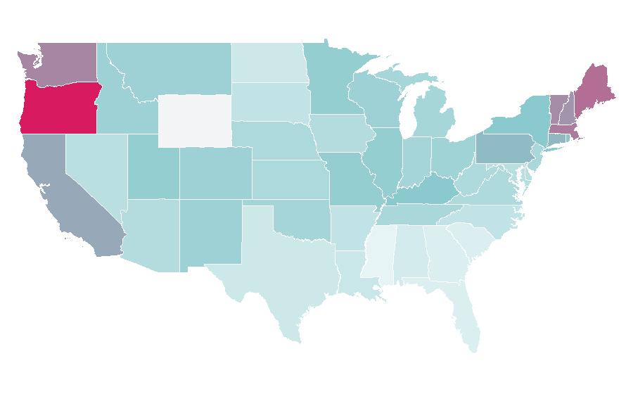 Affinity by region — Invasion of the Body Snatchers, United States