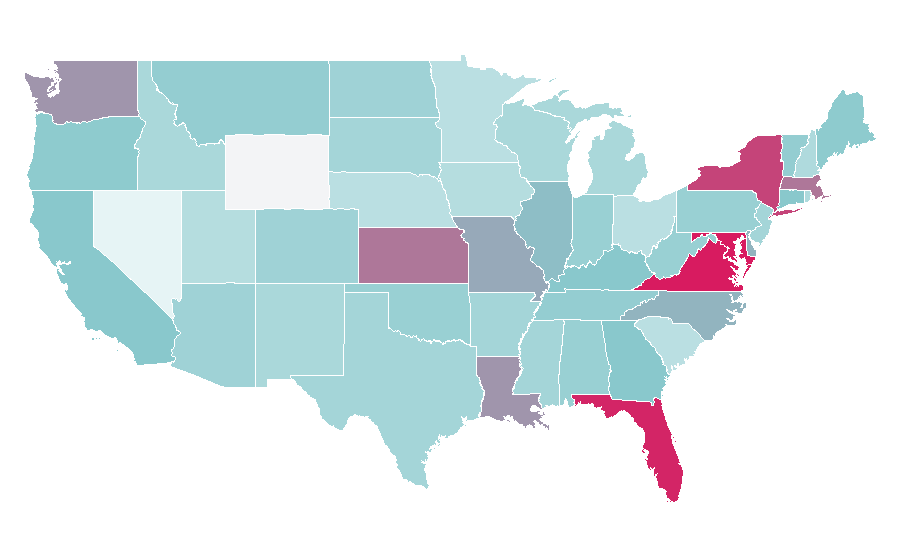 Affinity by region — Investigative journalism, United States