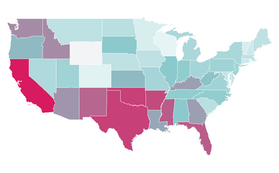 Affinity by region — Iodine, United States