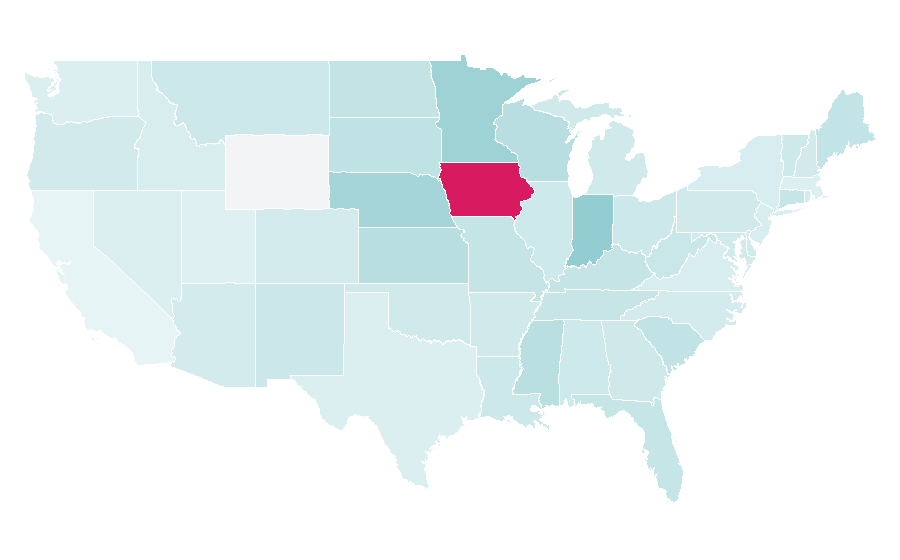 Affinity by region — Ion Television, United States