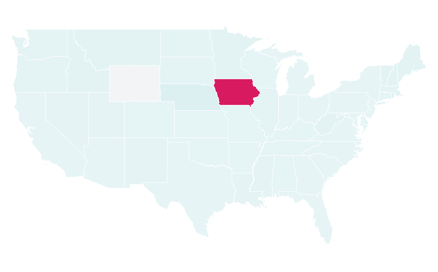Affinity by region — Iowa Lottery, United States