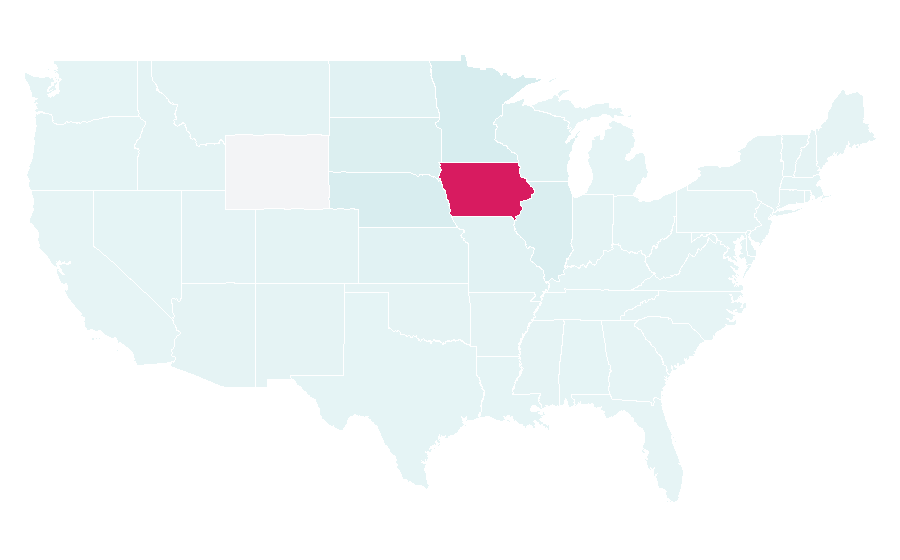 Affinity by region — Iowa State University, United States